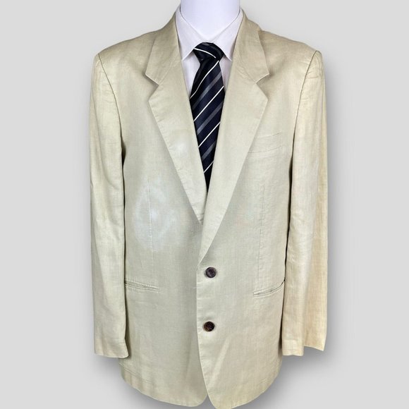 ixi:z Schoolboy Blazer Men's L Japanese Linen Unstructured Sports Jacket Íxi:z - Picture 1 of 16